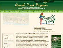 Tablet Screenshot of emeraldforestproperties.com